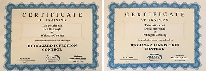 Infection Control Certificates